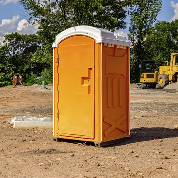 how often are the portable restrooms cleaned and serviced during a rental period in Tutuilla OR